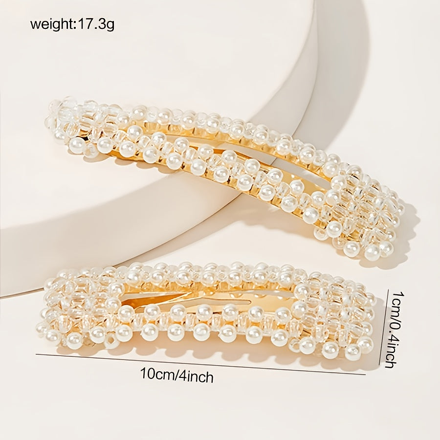 2pcs Pearl Hair Clip Women's Hair Clip Hair Accessories