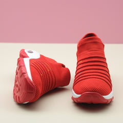Women's Breathable Knit Chunky Sneakers Slip On Outdoor Shoes