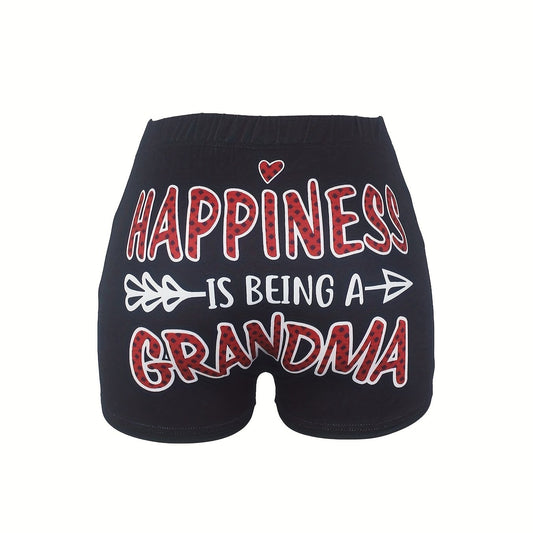 HAPPINESS GRANDMA Skinny Shorts for Women