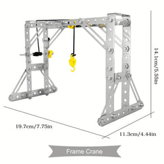 DIY Tower Crane & Windmill Building Kit Alloy Blocks Boys 8 Gift