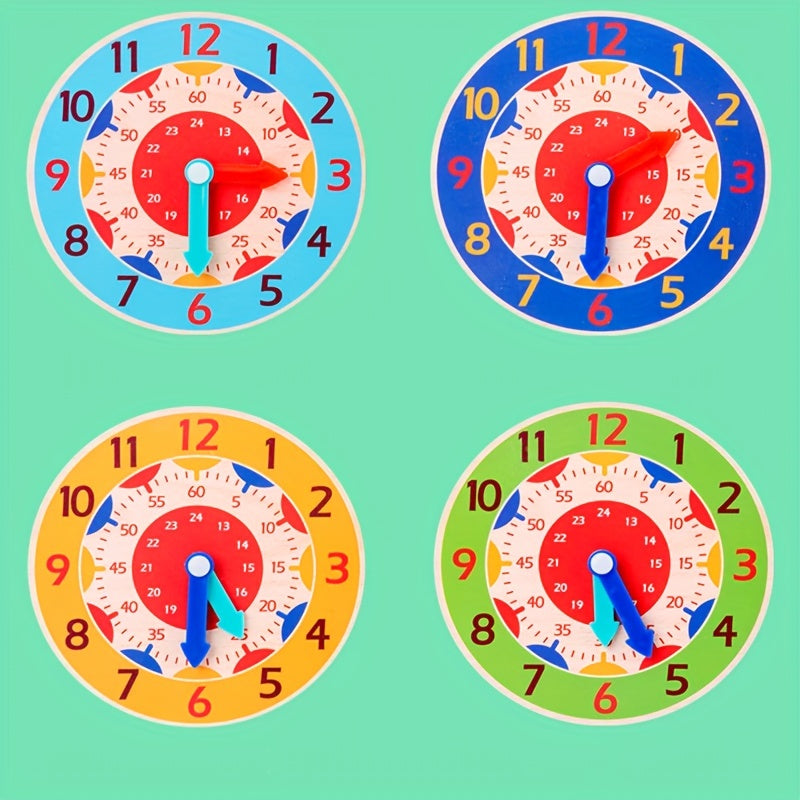 Wooden Educational Clock Model Toy Children's Time Learning Gift