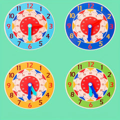 Wooden Educational Clock Model Toy Children's Time Learning Gift