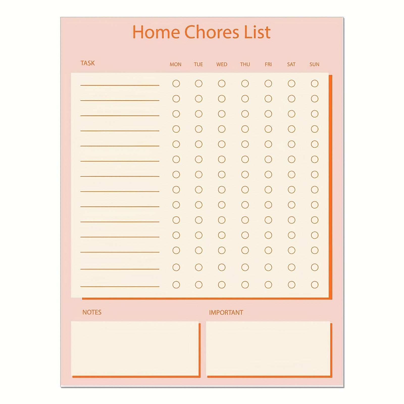 Magnetic Family To Do Planner For Fridge 52 Tear Off Sheets