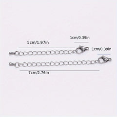 10pcs Stainless Steel Lobster Clasp Tail Chain Set for DIY Necklace Bracelet