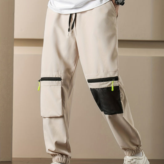 Men's Drawstring Cargo Pants Loose Casual Outdoor Hip Hop Pants