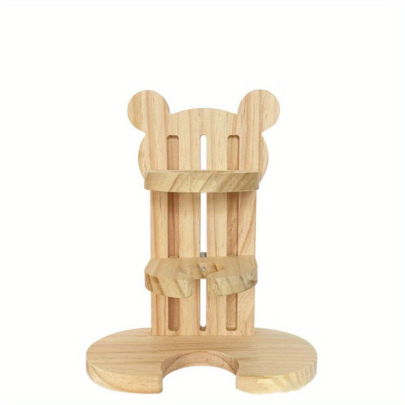 Adjustable Hamster Water Stand with Food Basin