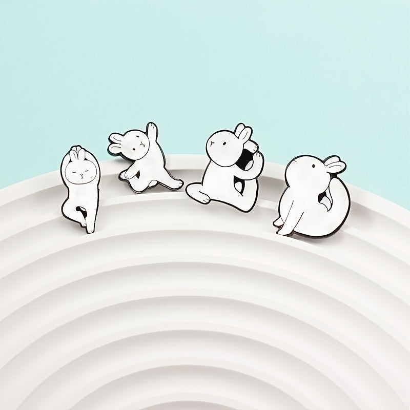 Rabbit Brooches For Yoga Pins Creative Men Accessories