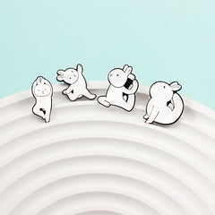 Rabbit Brooches For Yoga Pins Creative Men Accessories