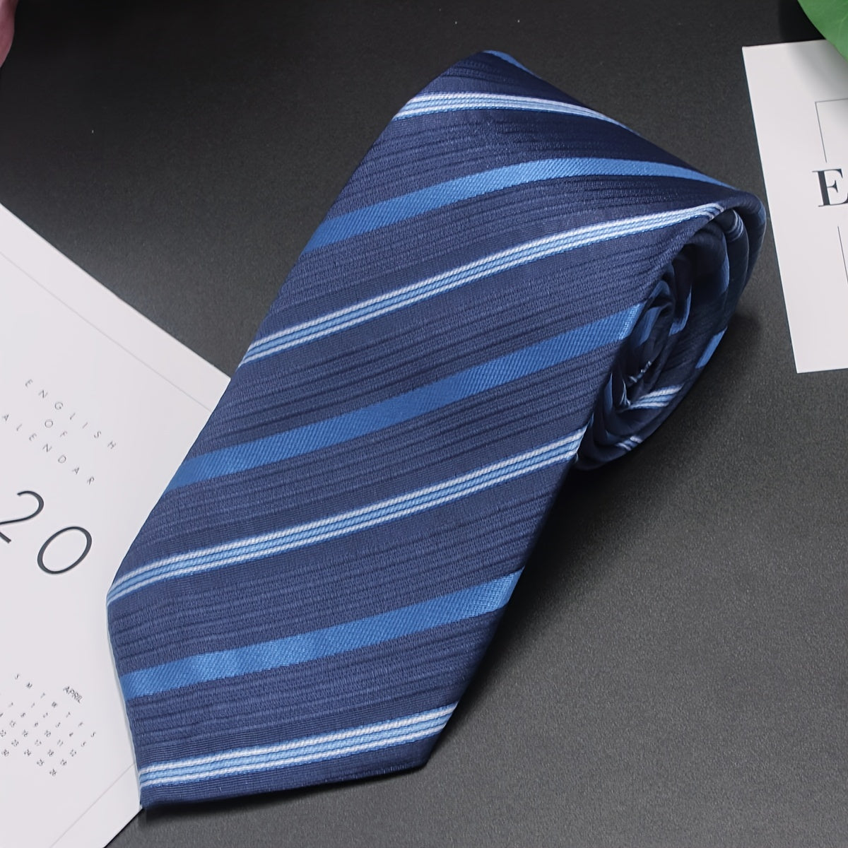Men's Striped Jacquard Polyester Silk Tie
