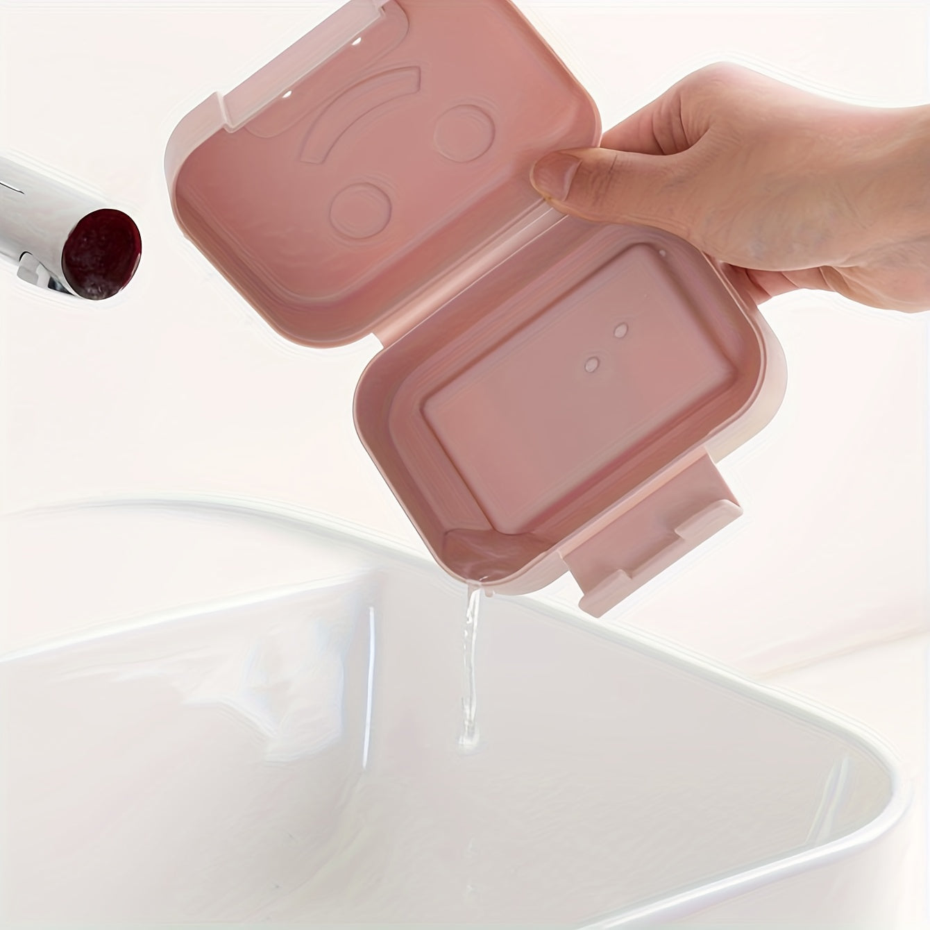 3pcs Rectangle Soap Box Travel Soap Container With Lid