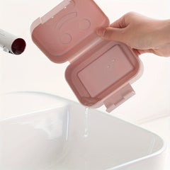 3pcs Rectangle Soap Box Travel Soap Container With Lid
