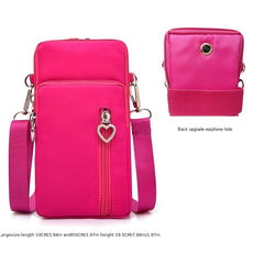 Small Cell Phone Bag Shoulder Purse Zipper Multifunctional Adjustable Strap
