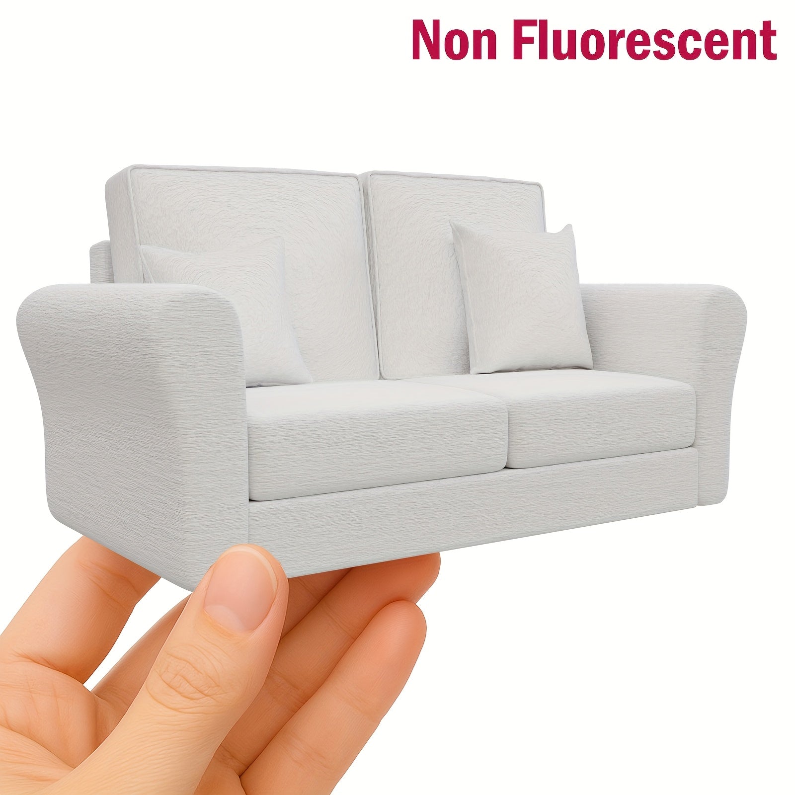 18 Scale Dollhouse Couch 2 Seater with Soft Cushion