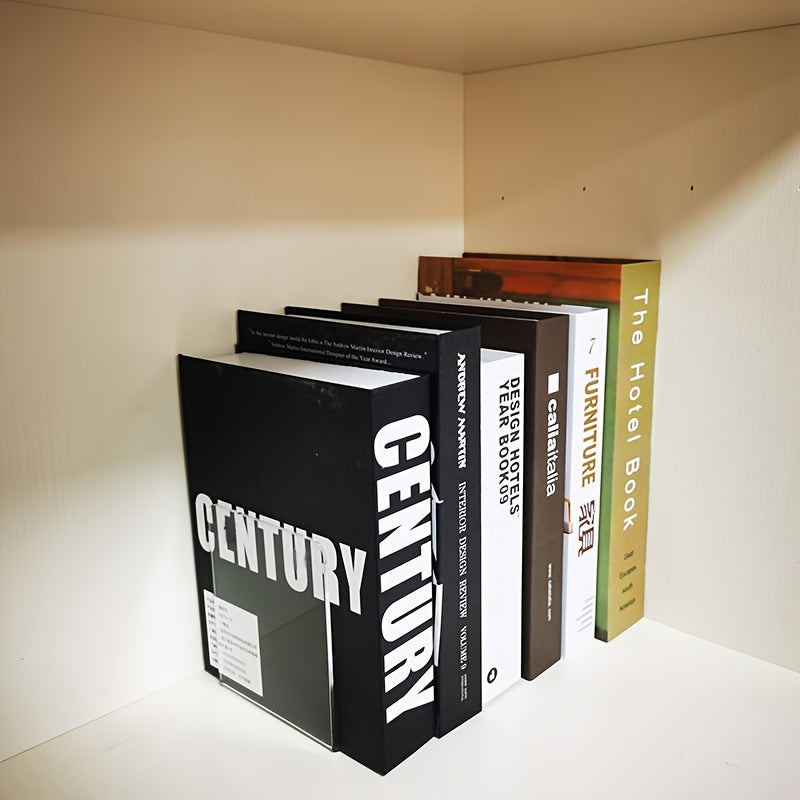 Transparent Acrylic Book Stand L-shaped Bookend for Display or Storage