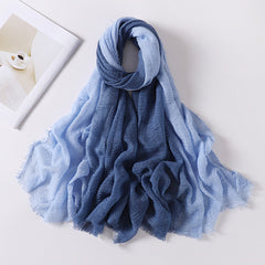 Gradient Linen Turban Scarf for Women