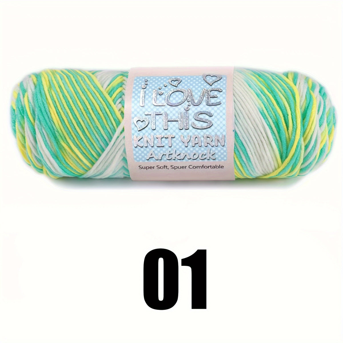 Multicolor Knitting Yarn Crochet 100g 200m 2.5mm
