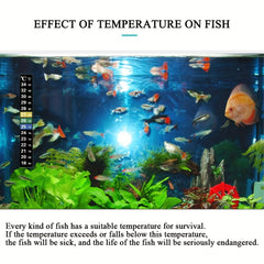 Aquarium Thermometer Stickers 6Pcs Fish Shrimp Turtle Temp Monitor