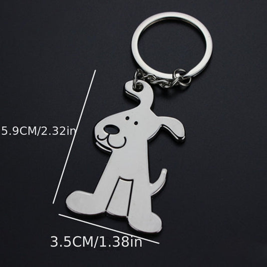 Poodle Dog Bone Key Chain Cute Car Key Pendant