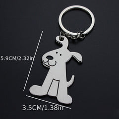 Poodle Dog Bone Key Chain Cute Car Key Pendant