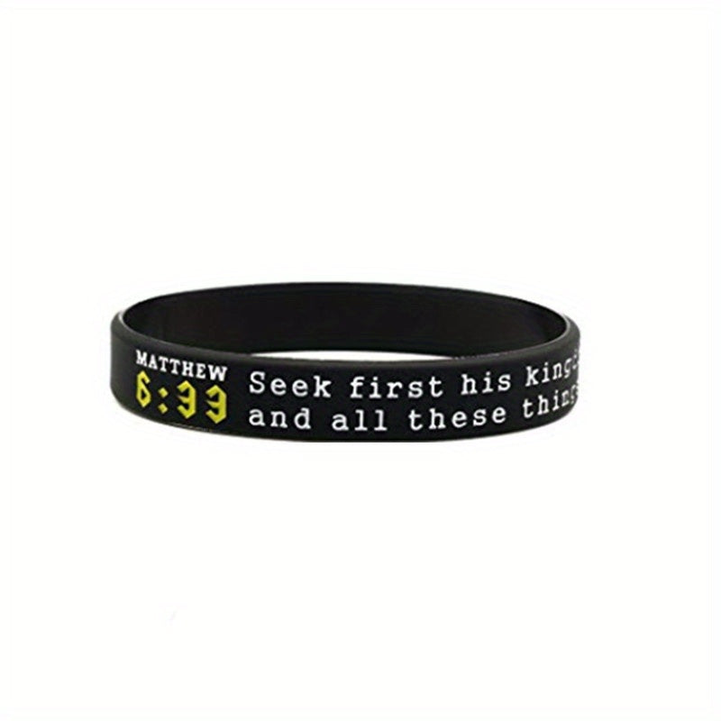 Christian Bible Bracelet Stretch Silicone Wristband
