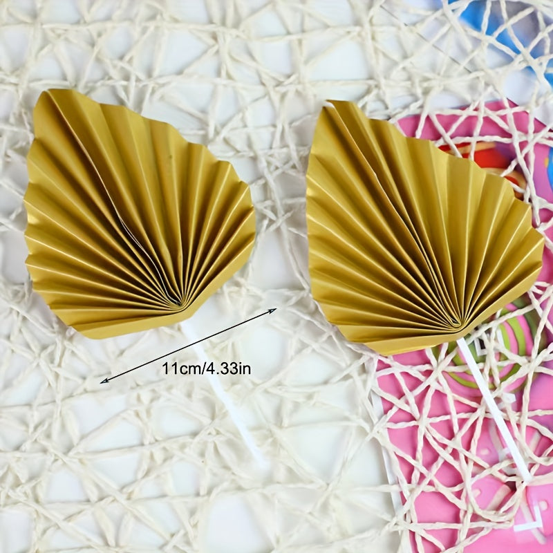 Bohemian Style Paper Leaves Cake Decor Inserts