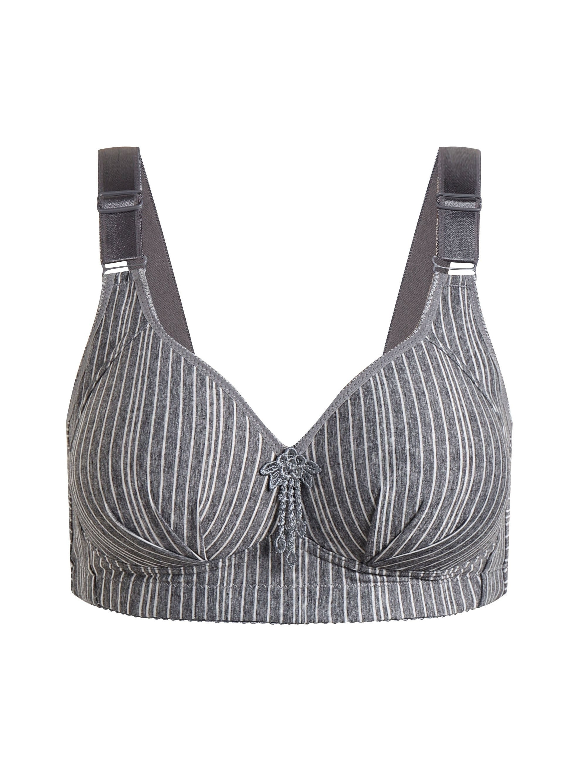 Striped Wireless Push Up Bra Women's Lingerie