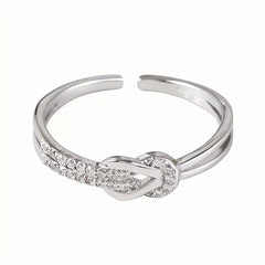 Girl's Bow Shaped Opening Ring Mother's Christmas Gift