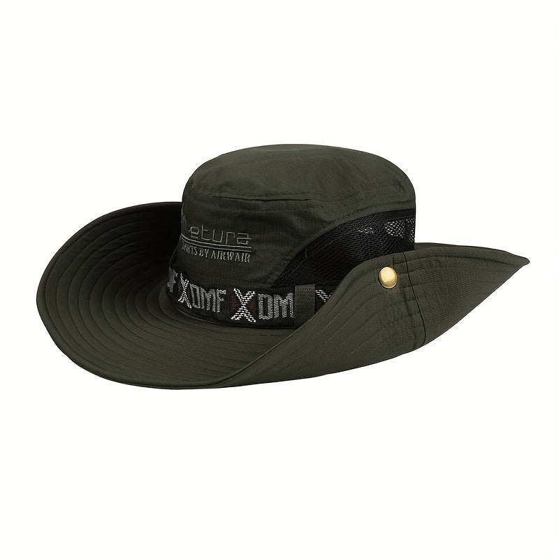 Breathable Wide Brim Bucket Hat for Outdoor Activities