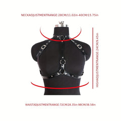 Gothic Hollow Out Harness Belt Rivet Caged Bra Chest Harness