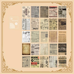 25 Sheets Vintage Memories Notebook Paper DIY Antique Ephemera Scrapbooking
