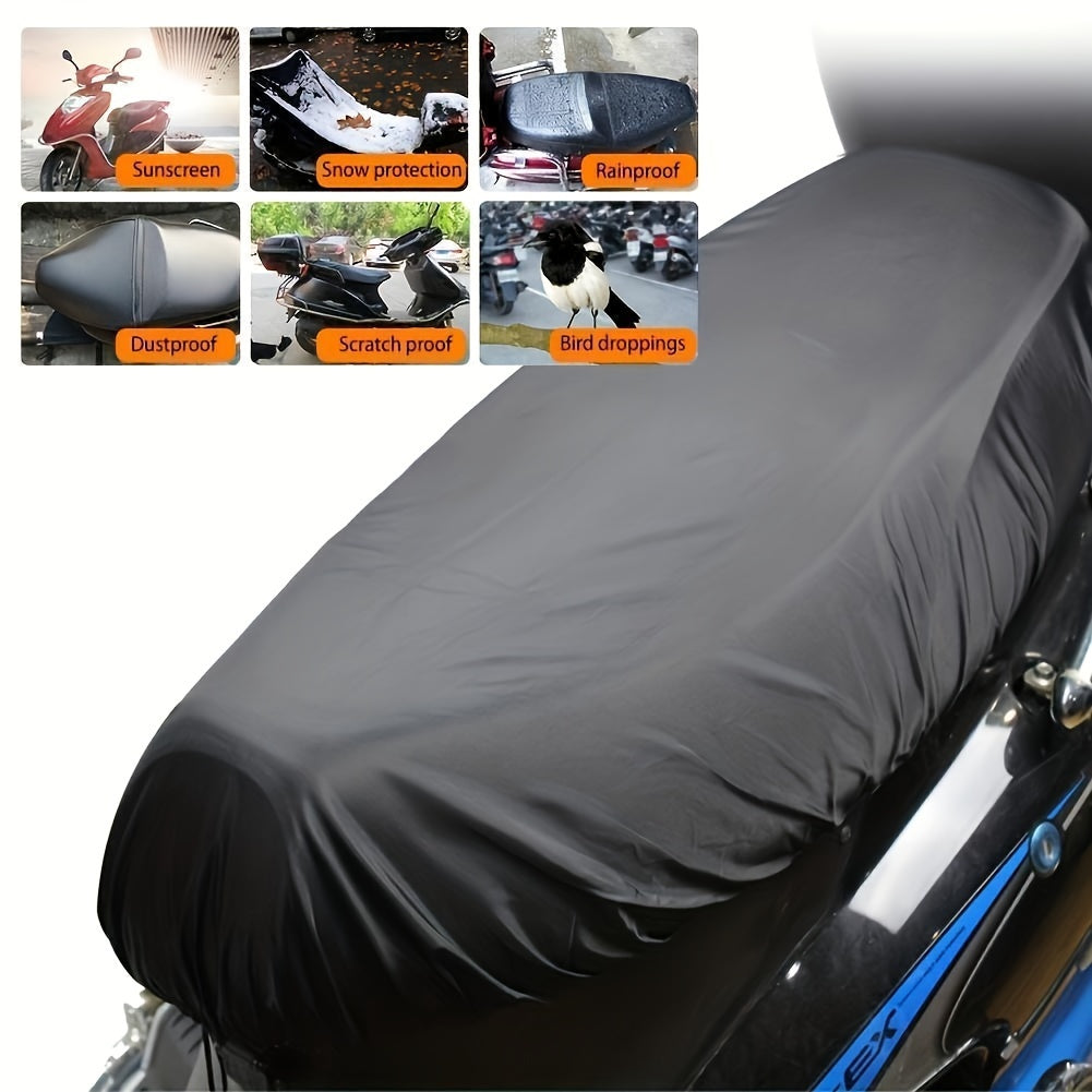 Motorcycle Rain Seat Cover 210D Universal Waterproof Saddle Cover