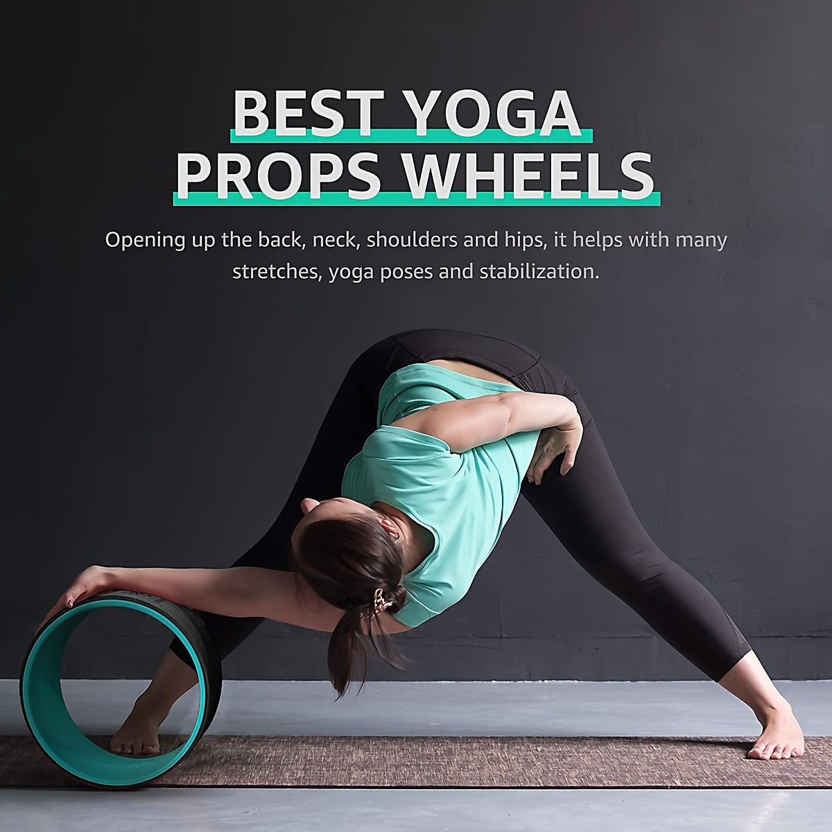 3pcs Yoga Wheel Pilates Wheel For Back Stretching Lower Waist Training