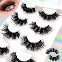 4 Pairs 22mm Long Fluffy Volume False Eyelashes