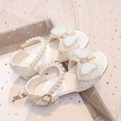 Bowknot High Heel Shoes For Girls Lightweight Non Slip Soft Bottom Dancing Shoes