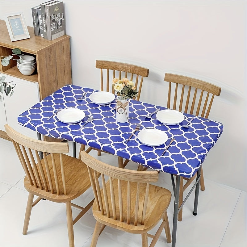 Elastic Outdoor Table Cover Waterproof PVC Cloth