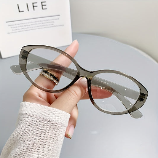 Light Blocking Reading Glasses Retro Jelly Oval HD Presbyopic Glasses