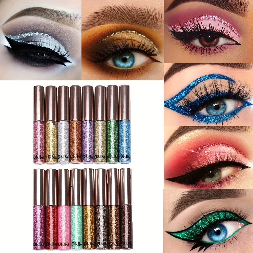 16 Colors Sparkling Diamond Eyeliner Pen High Saturation Eye Makeup Tool