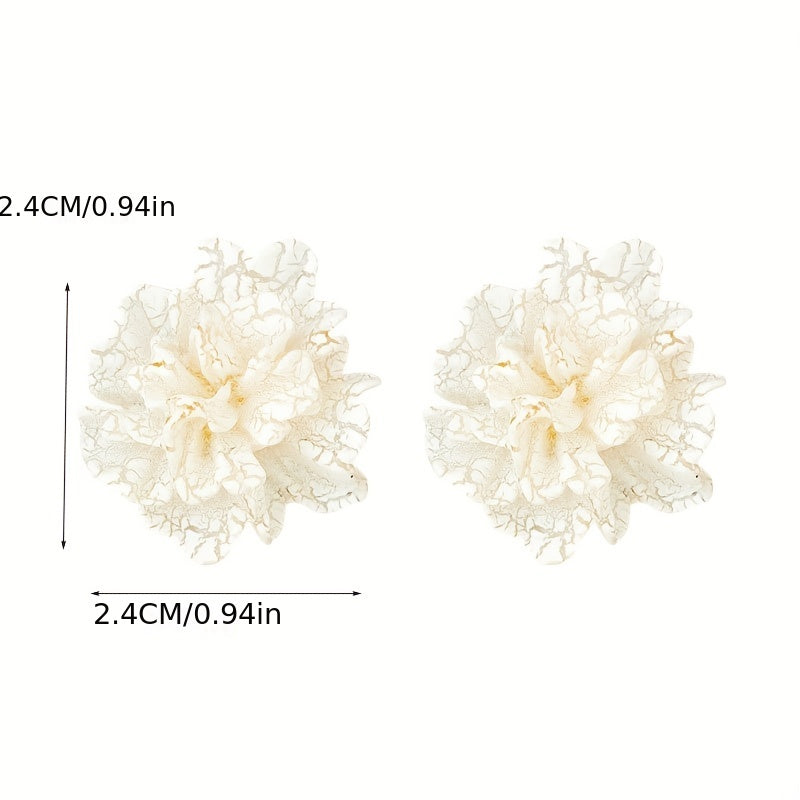 Camellia Stud Earrings Resin Jewelry Wedding Accessories