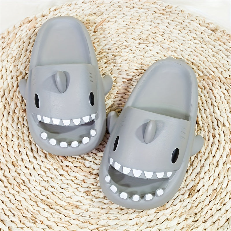 Boy's Shark Slippers Comfy Non Slip Home Shoes For Kids Indoor Activities