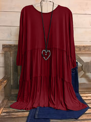  Women's Ruffle Trim Smock Dress