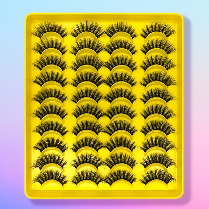 20 Pairs 3D Faux Mink Lashes for Natural Volume & Extension
