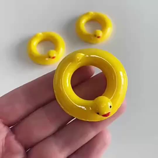 Duck Shaped Mini Swimming Ring for 1:12 Scale Dollhouses