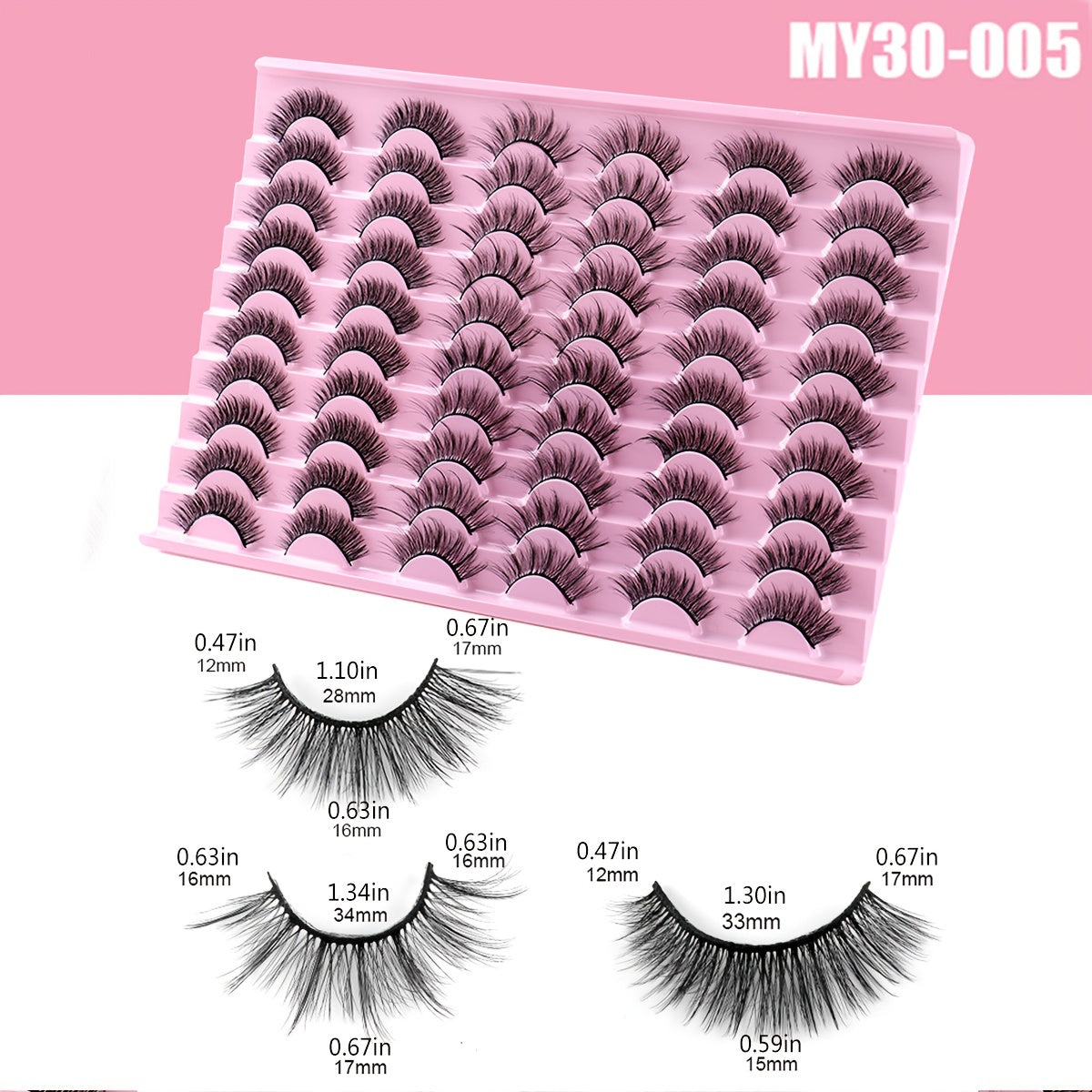 Cat Eye Faux Mink Lashes Natural Fluffy Eyelashes 3D Curling False Extension