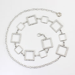 Metal Waist Chain Women's Square Belt For Dress Shirt Suit