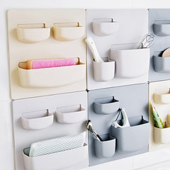 Adhesive Wall Storage Rack for Bathroom and Kitchen - No Drilling Needed