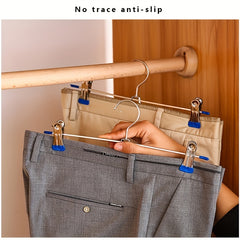 10pcs Stainless Steel Pants Clips Hangers Anti Skid Skirt Clips
