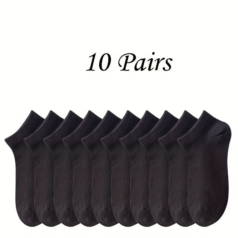 10 20 30 Pairs Unisex Solid Low Cut Socks Women's Stockings