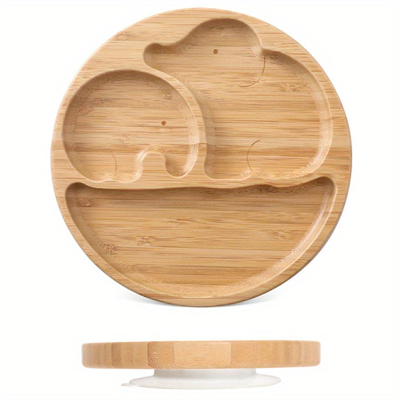 Baby Bamboo Wood Dinner Plate For Fruit Bread Salad Food