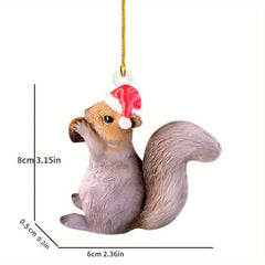4pcs Squirrel Christmas Hanging Decorations - Christmas Tree Pendants