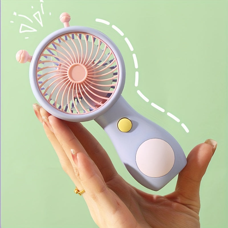 Cartoon Snail Handheld Fan USB Rechargeable Mini Pocket Fan